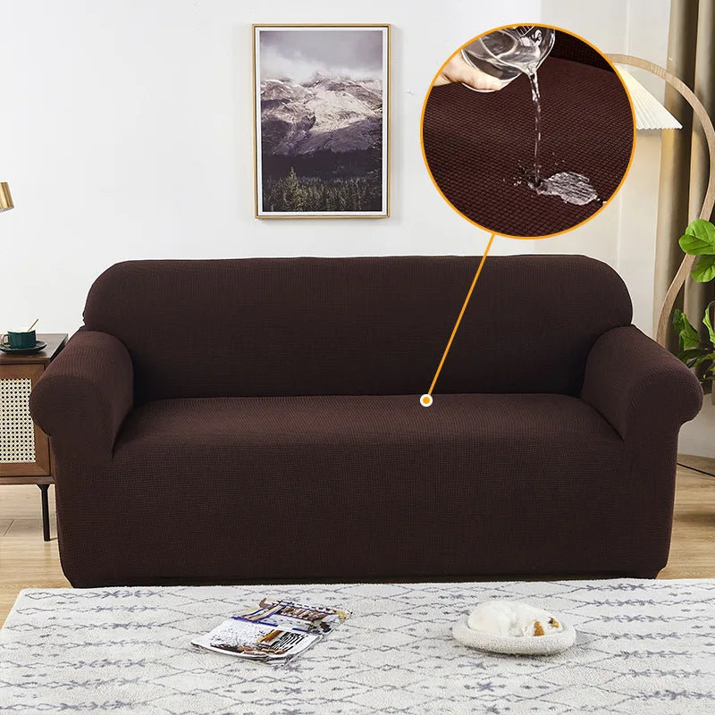 XinLan Modern Polyester Spandex Living Room Protective Slipcover Elastic Stretch 3 Seater Sofa Cover