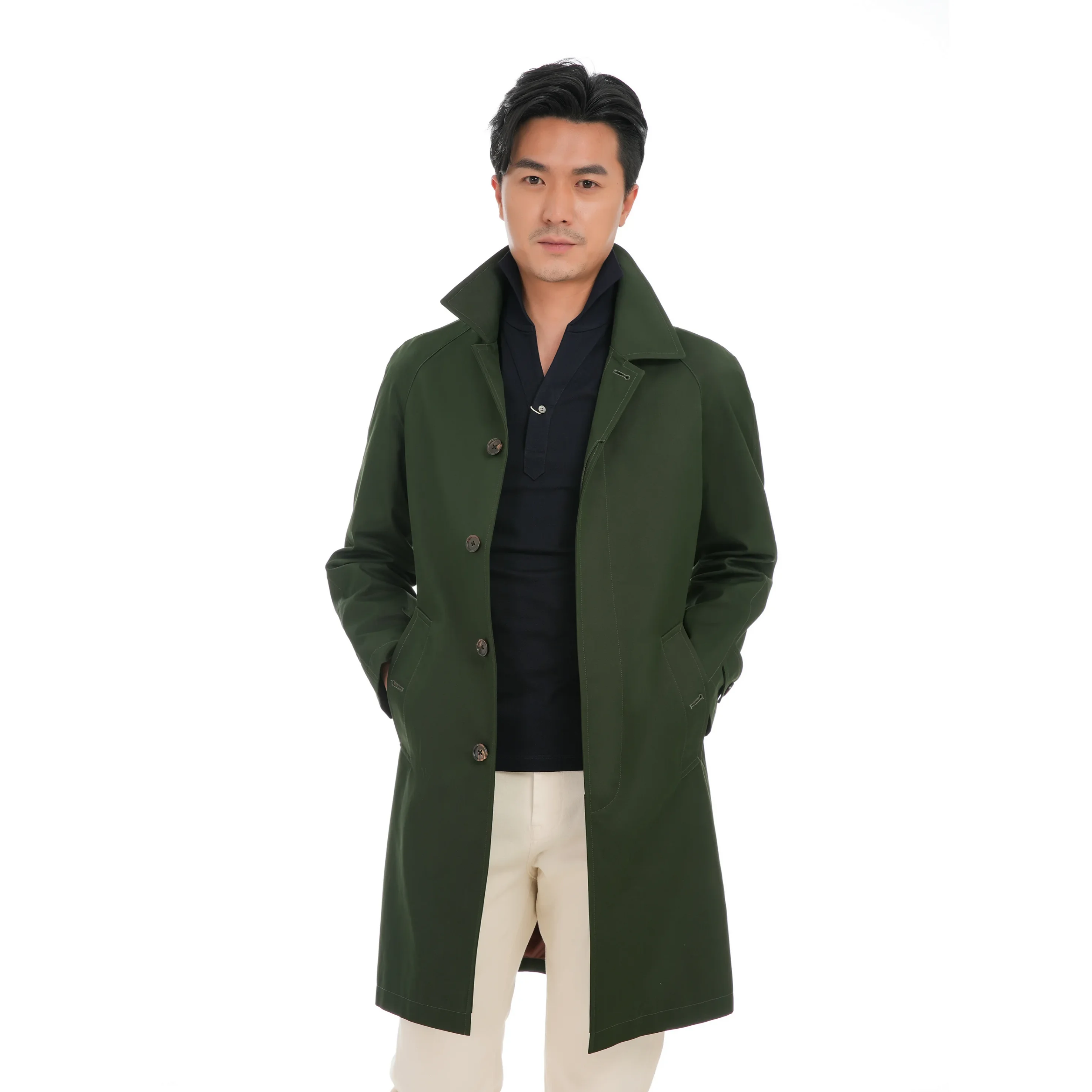 2023 Bosha Custom Winter Coats Custom Trench Coat Autumn Winter Coat Horn Buttons for Clothing