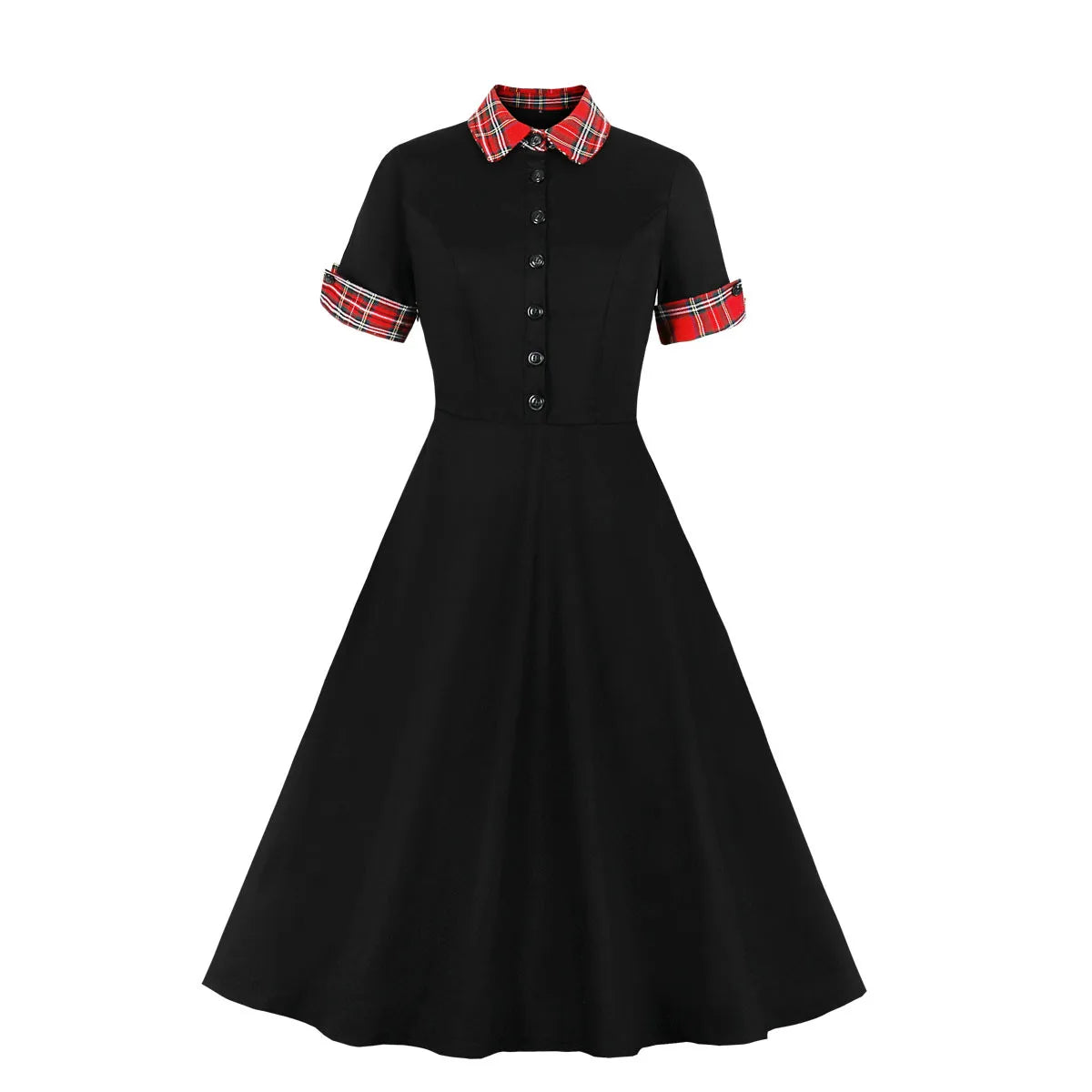 Swing Dress Vintage 50s 60s Retro Rockabilly Pinup Cotton Dresses