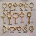 Cabochon Base Setting Key Frame Pendant Bezel Setting DIY UV Resin Charms