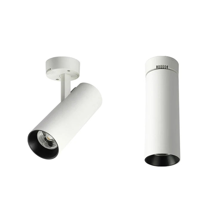 Modern Aluminum LED COB Ceiling Spotlights Surface Mounted Track Lights for Malls Home Offices Background Wall Lighting