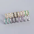 New Fashion Elegant Design S925 Sterling Silver Colorful Cubic Zircon Hoop Earrings for Women YHE0358