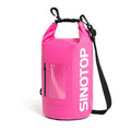 SINOTOP Women Lightweight 10L Dry Bag Backpack Roll Top PVC Ocean Pack Custom Pattern Waterproof Dry Bag with Zipper