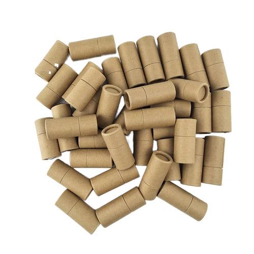 0.3oz Eco Friendly Kraft Cardboard Push up Paper Tube Packaging Cosmetic Container Round Shaped Lotion bar Packaging Lipstick