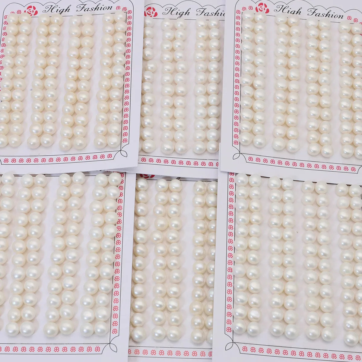 Ready to Ship Natural Cultured White Freshwater Pearls Loose Half-Drilled 3-12mm in Button Shape Half-Hole Jewelry