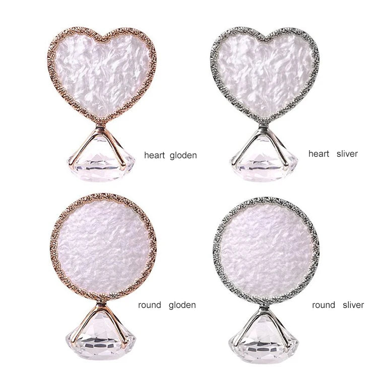 Crystal Diamond Round Heart Shape Nail Art Display Board Acrylic UV Gel Polish Holder Nail Tips Display Holder