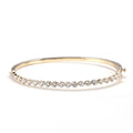 Hot Sale Custom Jewelry MSB-569 10K Yellow Gold 2mm 2.9mm Round Lab Grown Diamond Bangle for Women