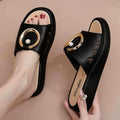 Women's Designer Summer Beach Sandals Slide slippers Wholesale High-heeled Thick Sole Soft Indoor Shoes for Women & Ladies MegaBDM