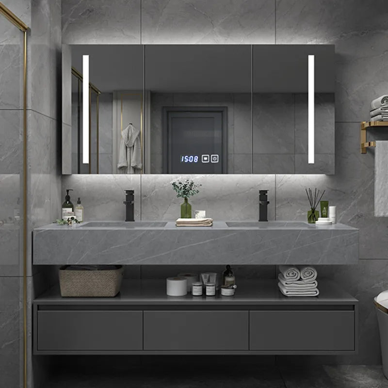 Wholesale Popular Wash Basin Bathroom Cabinets Wall Hanging Mounted Vanity Modern Bathroom Cabinets