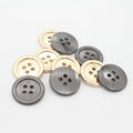Custom Logo Color 4-Hole Zinc Alloy Sewing Button for Clothing 4-Hole Metal Buttons