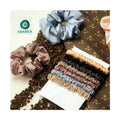 Custom Logo Small Size 16/19/22 Momme Silk Hair Ties 100% Mulberry High Quality Silk Skinny Scrunchies with 6A Grade