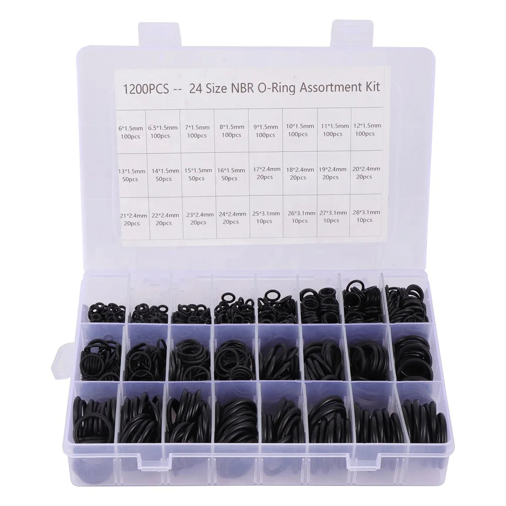 1200Pcs NBR Seal Ring Kit Rubber O-Ring Gasket Sealing Ring Set Irrigation Water Connector Washer