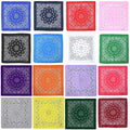 Bulk Custom Print Logo Sublimation Recycled Soft 100% Cotton Classic Square Paisley Bandana for Men Women