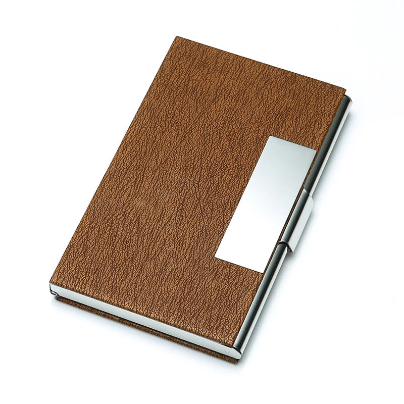 High Quality Vintage Aluminum Business Card Holder & Wallet Case with Laser Printing Snap Closure for Credit Cards-Yamo YM-319
