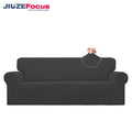 European Three-seat Sofa Towel Soft Smooth Solid Color Anti-slip Sofa Protector Cover with Nylon/Spandex Material Modern Style