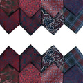 Wholesale Classic Red Ties for Mens Luxury Design Paisley Floral Plaid Necktie Business Custom Tie Cravate Party Wedding Gifts