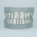 Premium Custom Jewelry Hip Hop Mens Iced Out Custom Mossanite Grills Full Emerald Cut VVS Moissanite Baguette Grillz for Teeth