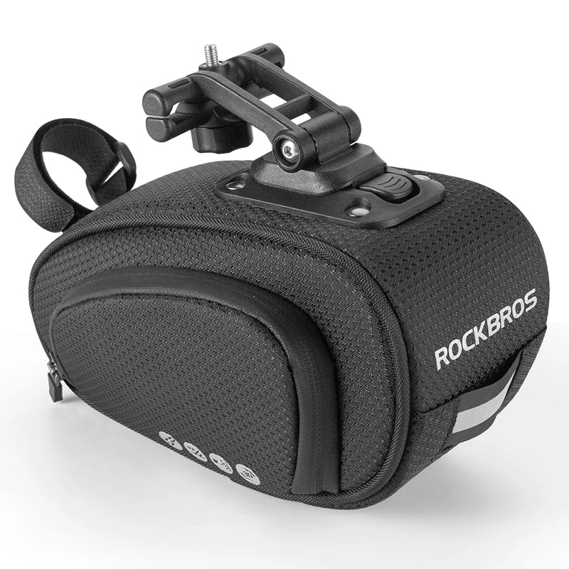 ROCKBROS Double Open Storage With Taillight Bike Bags Saddle Bicycle Waterproof Quick Release Saddle Bag