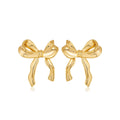18k Gold Plated Bow Earrings for Women Ribbon Bow Tie Stud Earrings Cute Bowknot Earrings Jewelry Gifts for Women