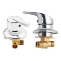 New Bathroom Copper Faucet Switch Cold & Hot Water Temperature Control Valve Bathtub Solar Energy Water Mixing Valve Accessories