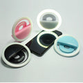 NEON-GLO Hot Sale Rgb Video Light Mirror Makeup Case Rechargeable Led Selfie Ring Fill Light Mounted for Smartphone