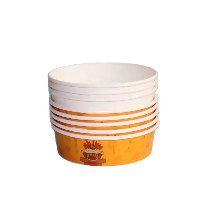2022 New Style Disposable Custom Printing Food Packing Box Container Take Away Kraft Paper Salad Bowl With Pet Lid