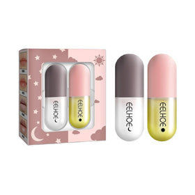 Wholesale 2pcs Mini Deep Moisturizing Lip Plumper Oil Wholesale OEM Natural Waterproof Lip Balm Set