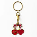 Bulk Engraved Custom Metal Leaf Cute Metal Double Sided Girls Red Strawberry Cherry Blessed Cute Keychain for Girls