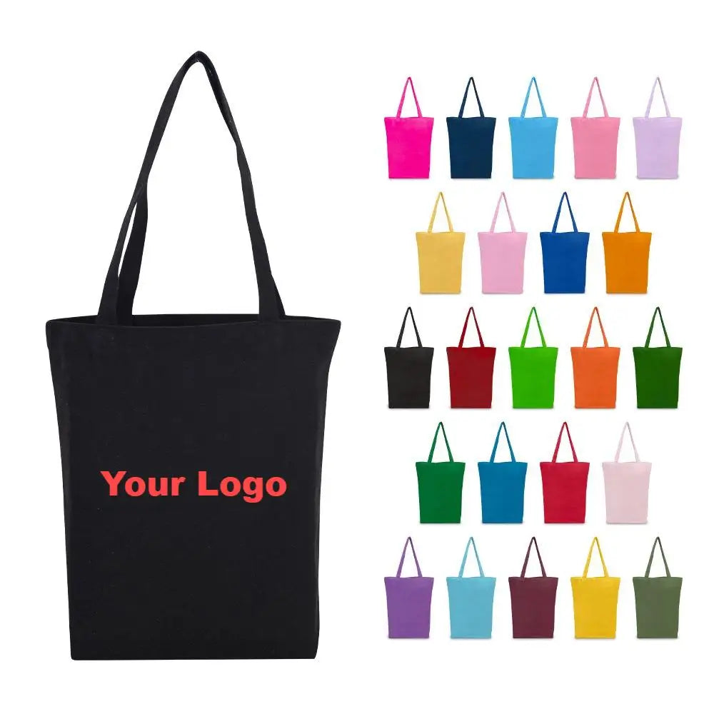 Travel Shopping Wedding Bridesmaid Gift Beach Party Gift Bags Blank Cotton Canvas Natural Shopping Handbag Tote Bags