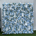 KE-WA049 Wholesale Wedding Artificial Flower Wall Background Roll up Flower Wall Backdrop 8ft X 8ft for Event Decoration