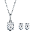Most Selling Products Brilliant Moissanite Necklace 925 Sterling Silver Stud Earrings  for Jewelry