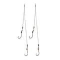 Steel Wire Leader with Swivel Barbed Hooks for Sea & Lake Fishing 15/22.5cm Carbon Steel