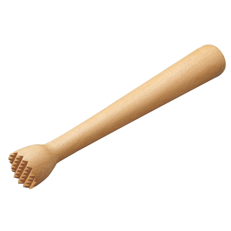 Beech Wood Cocktail Popsicle Crush Wooden Juice Hammer Popsicle Bar Milk Tea Mixer Stick Stirring Rod Stirrer Muddler
