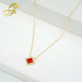 Solid Gold 14K 18K 21K Jewelry Trendy Link Chain Choker Necklace for Women 42cm Long for Gift