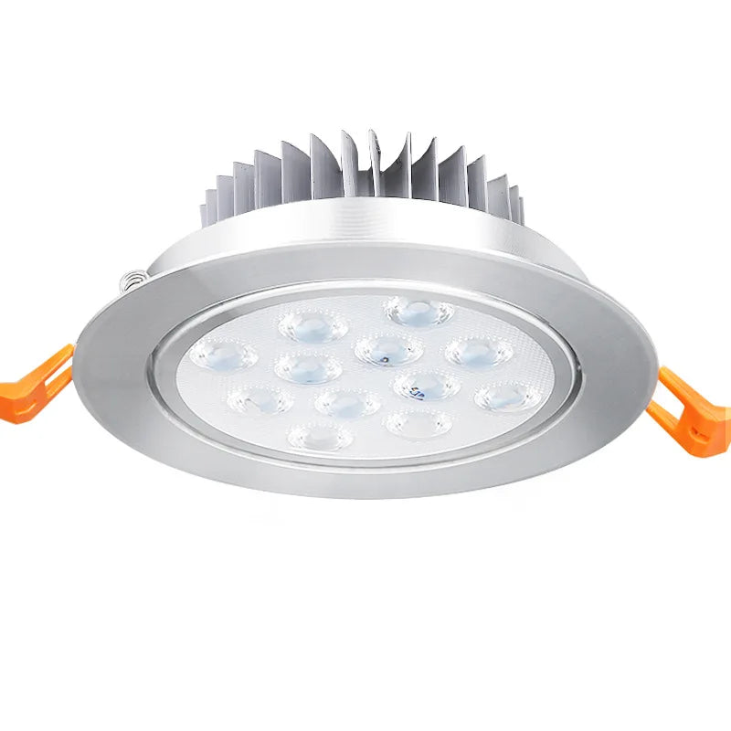Jpungsun Modern LED Round Ceiling Spotlight for Home Hotel Aluminum Adjustable 15W Recessed LED COB Downlight