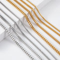 HOVANCI Hip Pop Chunky Cuban Figaro Necklace En Acier Inoxydable Stainless Steel Wheat Chain Necklace for Men Women