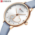 CURREN 9077 Ladies Watch Fashion Women's Clock Quartz Thin Leather Watches  Fashion Rhinestone Elegant Female Clock Wristwatches