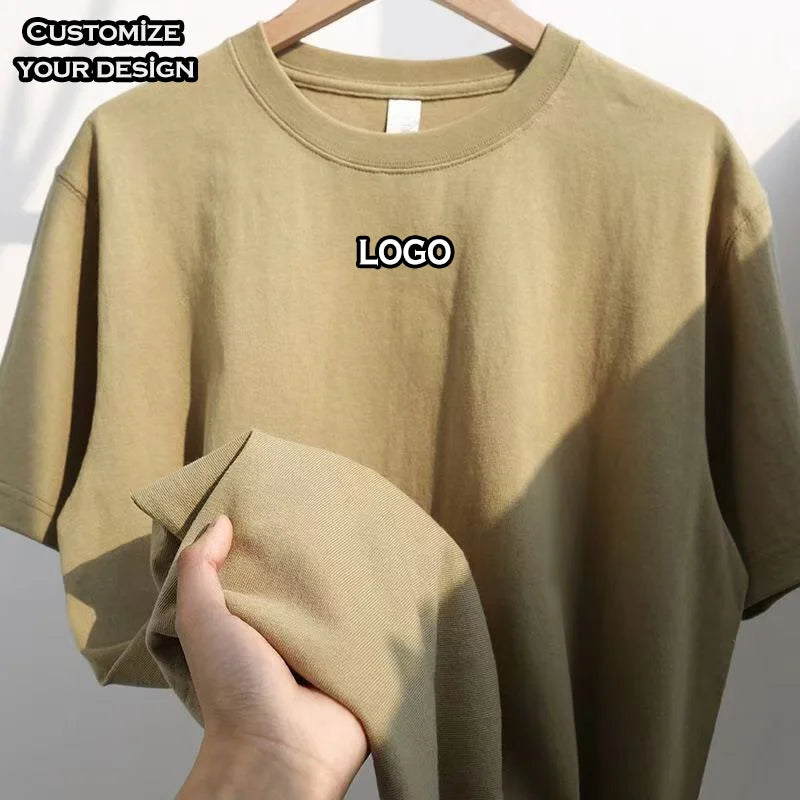 Unisex 100% Cotton Knitted Sport T-Shirt Custom Printed Digital Blank Oversized Gym Top Long Length Casual Style Men 220 Grams