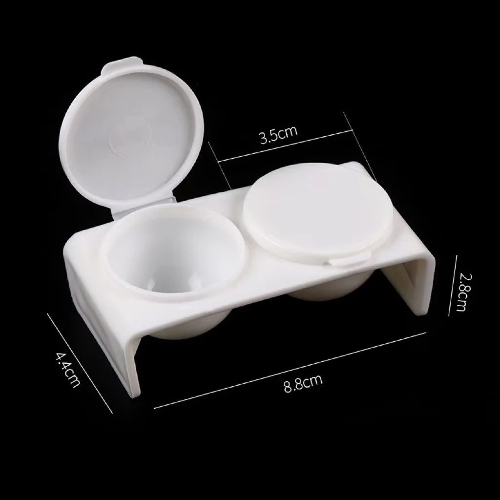 In Stock Double Hole Nail Art Tool Photo Therapy Brush Washing Pen Cup Nail Pen Wash Cup
