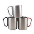 Wholesale Custom logo Double Walled Sublimation Stainless Steel Camping Carabiner Mug