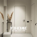China Source Factory Frameless Interior Flush Door Internal Bedroom Invisible Hinge Swing Door Frameless Invisible Hidden Door