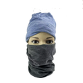 High Quality Blue and Grey Double-Layer Fleece Neck Gaiter Windproof Winter Neck Warmer for Adults