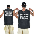 Wholesale Men Cotton Plain Tank Top Sleeveless Fitness Tank Tops Vest Gym for Men Acid Wash Vintage Plus Size Men's T-shirts