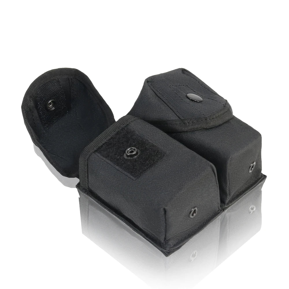 CS Tactical MOLLE Grenade Pouch Double Compartment Frag Bag 600D Nylon Storage for Training Grenades/Magazines