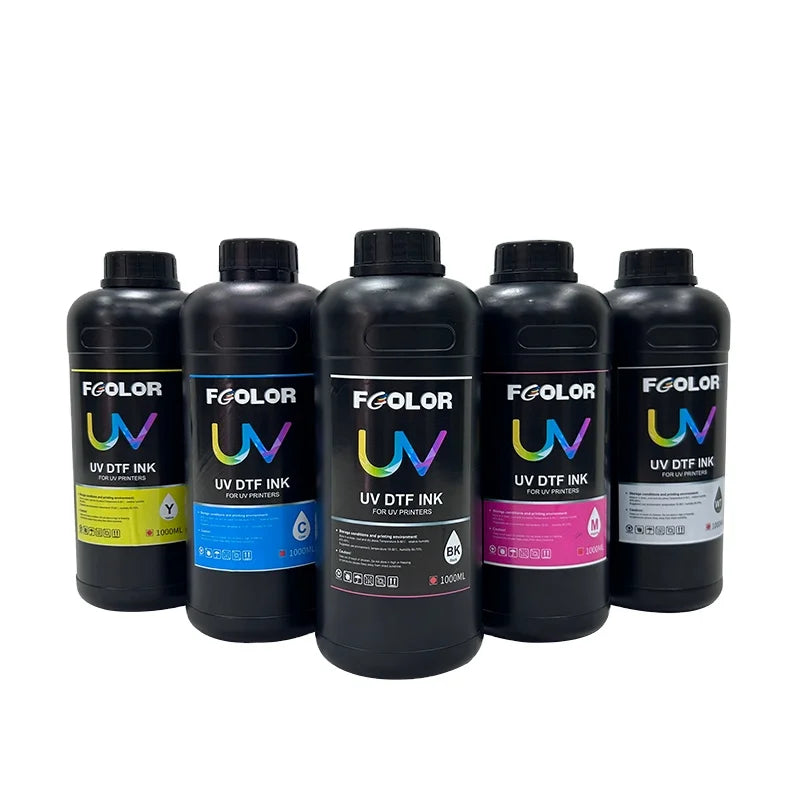 FCOLOR 1000ml Hard Soft UV Ink for epson 1390 Xp600 I3200 Tx800 L1800 Uv Printer Ink