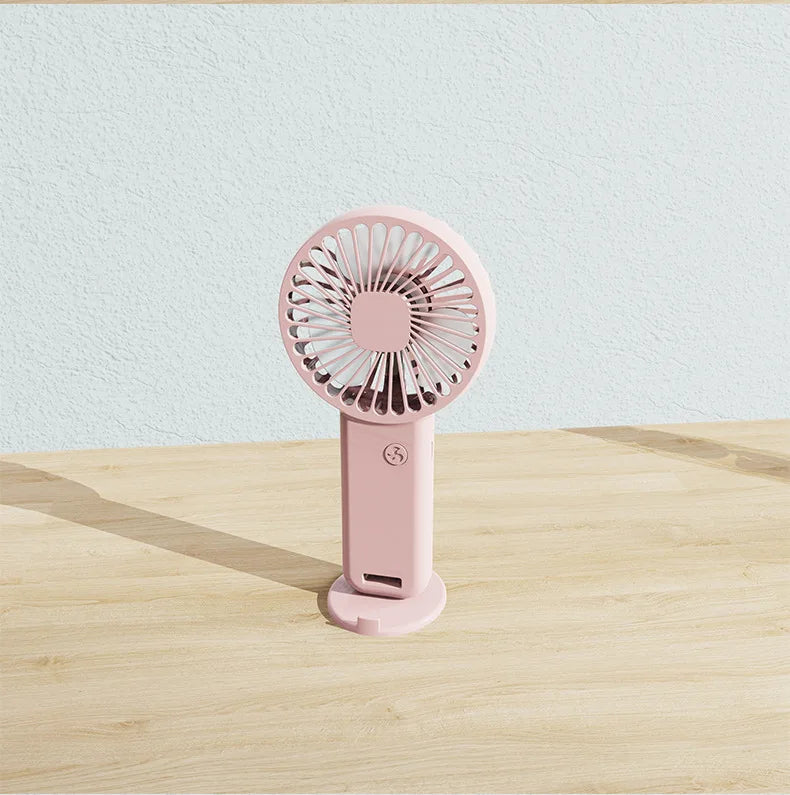 New Handheld Fan Usb Charging Small Fan Portable Mini Desktop Silent Gift logo