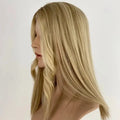 Blonde Human Hair Topper Silk Base Clip Women Toupee Jewish Kosher Russian Hair Large Stock Fast Shipping European Hair Quality
