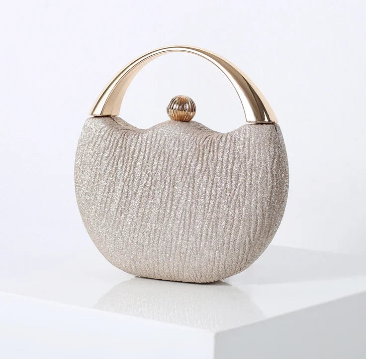 Hot Sales Portable Banquet Handbags Fashion Dinner Clutch Purses Wedding Party Gift Bag Bead Circle Arc Evening Bags Synthetic