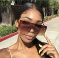 TWOOO 8587 Rimless Square Oversized Summer Fashion Sunglasses