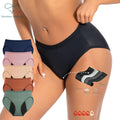 Shanhao OEM Washable Leakproof Briefs 4 Layers Absorbent Bragas Menstruales Biodegradable Bamboo High-cut Period Underwear